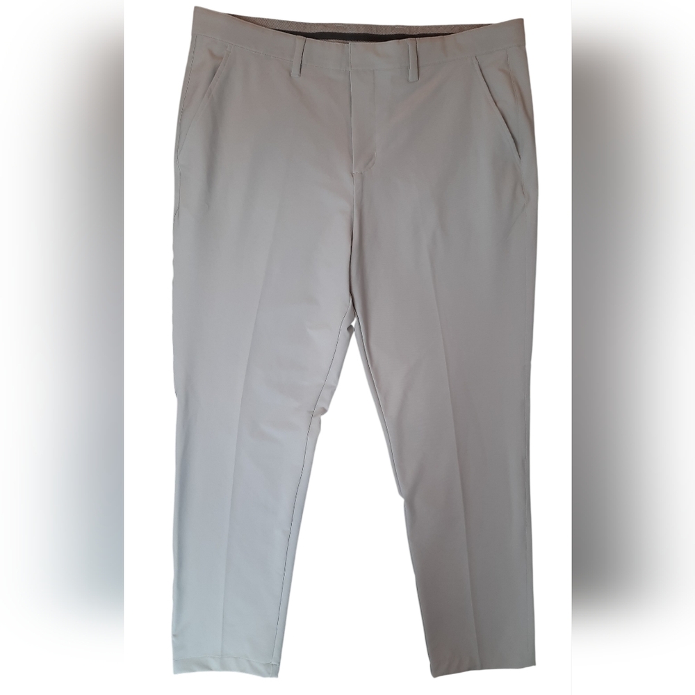 Adidas AdiPure Golf Pants Mens 38x32 Light Gray Sporty Preppy Resortwear Travel